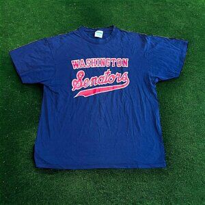 Vintage Washington Senators Starter T Shirt Single Stitch Size Large